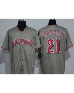 Reds #21 Michael Lorenzen Grey New Cool Base Stitched MLB Jersey