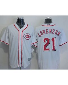 Reds #21 Michael Lorenzen White New Cool Base Stitched MLB Jersey