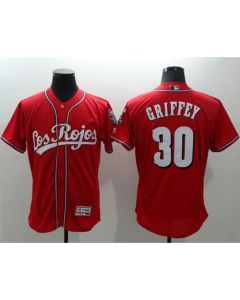 Reds #30 Ken Griffey Red Flexbase Authentic Collection Los Rojos Stitched MLB Jersey