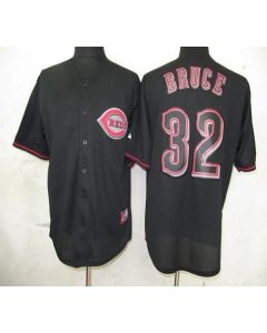Reds #32 Jay Bruce Black Fashion Stitched MLB Jersey