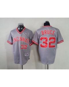 Reds #32 Jay Bruce Grey 1991 Turn Back The Clock Stitched MLB Jersey