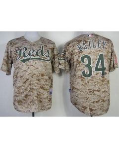 Reds #34 Homer Bailey Camo Alternate Cool Base Stitched MLB Jersey
