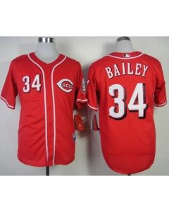 Reds #34 Homer Bailey Red Cool Base Stitched MLB Jersey