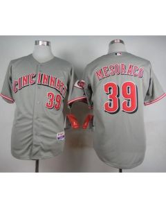 Reds #39 Devin Mesoraco Grey Cool Base Stitched MLB Jersey