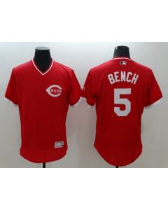 Reds #5 Johnny Bench Red Flexbase Authentic Collection Cooperstown Stitched MLB Jersey