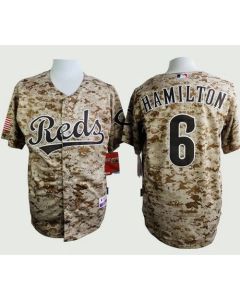 Reds #6 Billy Hamilton Camo Alternate Cool Base Stitched MLB Jersey