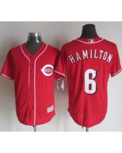 Reds #6 Billy Hamilton Red New Cool Base Stitched MLB Jersey