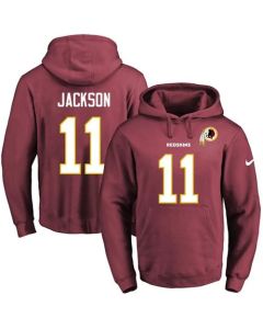 Redskins #11 DeSean Jackson Burgundy Red Name & Number Pullover NFL Hoodie