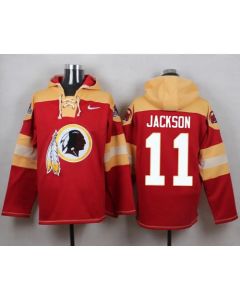 Redskins #11 DeSean Jackson Burgundy Red Player Pullover NFL Hoodie