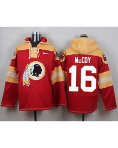 Redskins #16 Colt McCoy Burgundy Red Player Pullover NFL Hoodie
