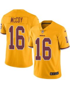 Redskins #16 Colt McCoy Gold Men's Stitched NFL Limited Rush Jersey