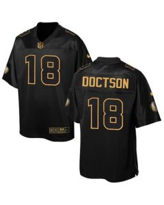 Redskins #18 Josh Doctson Black Men's Stitched NFL Elite Pro Line Gold Collection Jersey