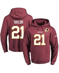 Redskins #21 Sean Taylor Burgundy Red Name & Number Pullover NFL Hoodie