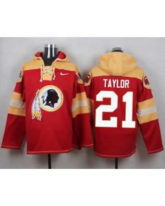 Redskins #21 Sean Taylor Burgundy Red Player Pullover NFL Hoodie