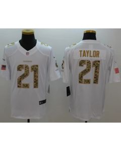 Redskins #21 Sean Taylor White Men's Stitched NFL Limited Salute to Service Jersey