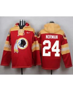 Redskins #24 Josh Norman Burgundy Red Player Pullover NFL Hoodie