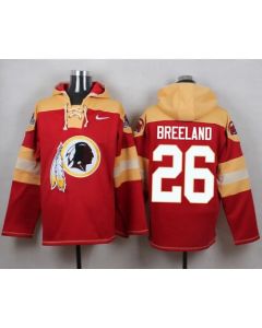Redskins #26 Bashaud Breeland Burgundy Red Player Pullover NFL Hoodie