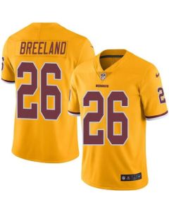 Redskins #26 Bashaud Breeland Gold Men's Stitched NFL Limited Rush Jersey