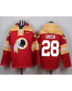 Redskins #28 Darrell Green Burgundy Red Player Pullover NFL Hoodie