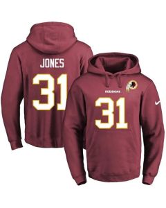 Redskins #31 Matt Jones Burgundy Red Name & Number Pullover NFL Hoodie