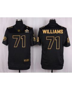 Redskins #71 Trent Williams Black Men's Stitched NFL Elite Pro Line Gold Collection Jersey