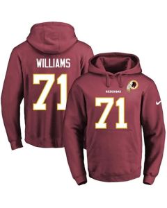 Redskins #71 Trent Williams Burgundy Red Name & Number Pullover NFL Hoodie