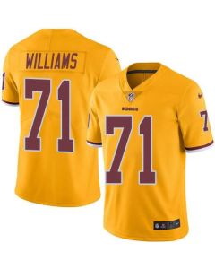 Redskins #71 Trent Williams Gold Youth Stitched NFL Limited Rush Jersey
