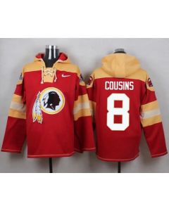 Redskins #8 Kirk Cousins Burgundy Red Player Pullover NFL Hoodie