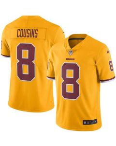 Redskins #8 Kirk Cousins Gold Men's Stitched NFL Limited Rush Jersey
