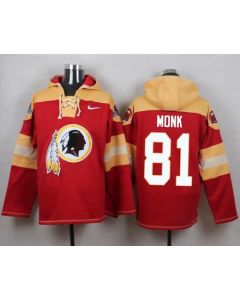 Redskins #81 Art Monk Burgundy Red Player Pullover NFL Hoodie