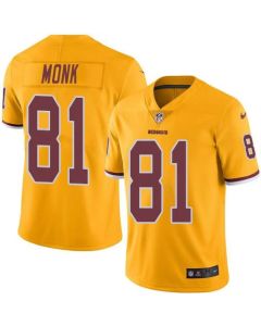 Redskins #81 Art Monk Gold Men's Stitched NFL Limited Rush Jersey
