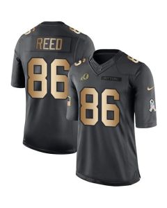 Redskins #86 Jordan Reed Black Men's Stitched NFL Limited Gold Salute To Service Jersey