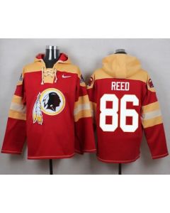 Redskins #86 Jordan Reed Burgundy Red Player Pullover NFL Hoodie