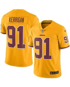Redskins #91 Ryan Kerrigan Gold Men's Stitched NFL Limited Rush Jersey