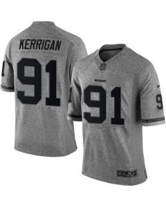 Redskins #91 Ryan Kerrigan Gray Men's Stitched NFL Limited Gridiron Gray Jersey