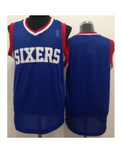 Revolution 30 76ers Blank Blue Stitched NBA Jersey