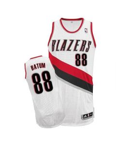 Revolution 30 Blazers #88 Nicolas Batum White Stitched NBA Jersey