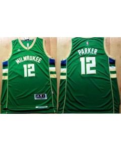Revolution 30 Bucks #12 Jabari Parker Green Stitched NBA Jersey