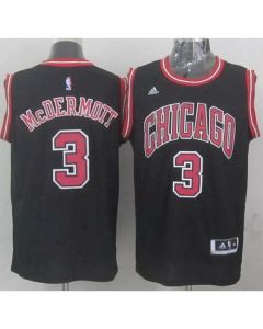 Revolution 30 Bulls #3 Doug McDermott Black Stitched NBA Jersey