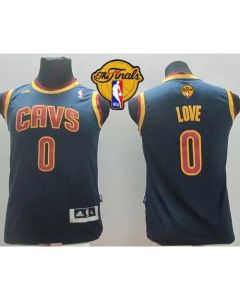Revolution 30 Cavaliers #0 Kevin Love Navy Blue The Finals Patch Stitched Youth NBA Jersey