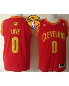 Revolution 30 Cavaliers #0 Kevin Love Red The Finals Patch Stitched NBA Jersey