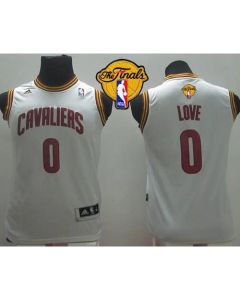Revolution 30 Cavaliers #0 Kevin Love White The Finals Patch Stitched Youth NBA Jersey