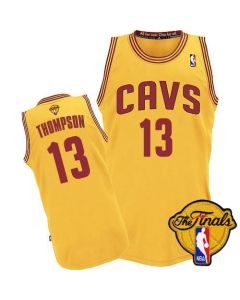 Revolution 30 Cavaliers #13 Tristan Thompson Yellow The Finals Patch Stitched NBA Jersey