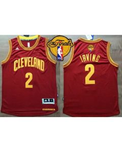 Revolution 30 Cavaliers #2 Kyrie Irving Red The Finals Patch Stitched NBA Jersey