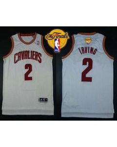 Revolution 30 Cavaliers #2 Kyrie Irving White The Finals Patch Stitched NBA Jersey