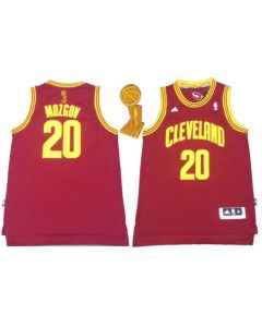 Revolution 30 Cavaliers #20 Timofey Mozgov Red The Champions Patch Stitched NBA Jersey