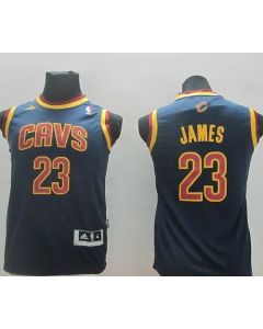 Revolution 30 Cavaliers #23 LeBron James Dark Blue Stitched Youth NBA Jersey