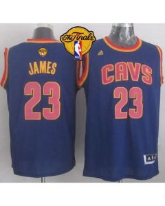 Revolution 30 Cavaliers #23 LeBron James Navy Blue CavFanatic The Finals Patch Stitched NBA Jersey
