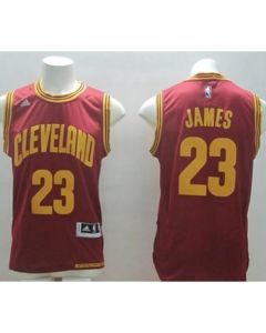 Revolution 30 Cavaliers #23 LeBron James Red Road Stitched NBA Jersey