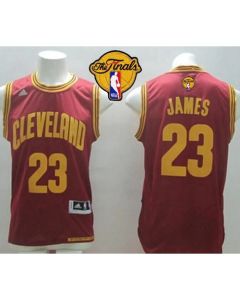 Revolution 30 Cavaliers #23 LeBron James Red Road The Finals Patch Stitched NBA Jersey